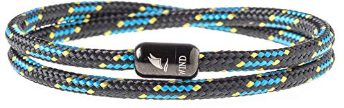 Wind Passion – Handgemachtes Paracord-Armband aus Seemannsgarn, geflochtenes Segeltau für Herren und Frauen, Surfer-Design, wasserfest, ideale Partner- und Herren-Geschenke, stilvolles Accessoire