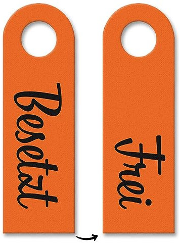 Besetzt oder Frei Türhänger in Orange für die Toilettentüre Toilette Klopapier
