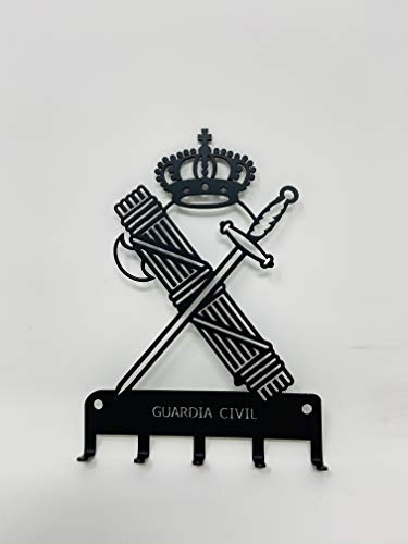 Colgador de llaves de pared de forja con el escudo de la Guardia Civil,llaves de coche, puerta de casa, decoración del hogar.