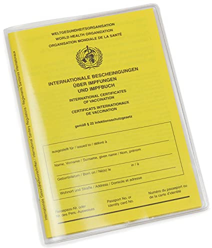 Frentree Impfpass Hülle - glasklare Schutzhülle für aktuellen Impfausweis, Made in Germany, reißfest und passgenau, transparente Impfpasshülle, Maße 10 x 13,7 cm