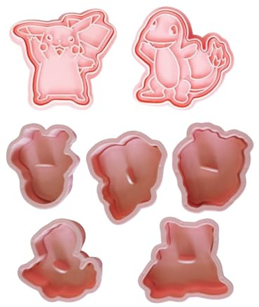 Orapink Cookie Cutter-8 Plastic Cookie Stamps-Cartoon Fun Cookie Mold，Children Super Mario Baking Set