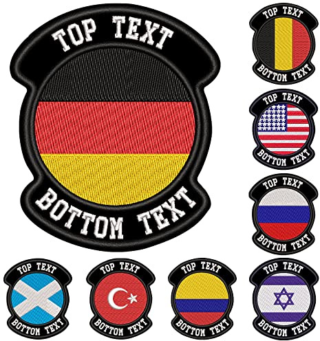 Benutzerdefinierte Namensaufnäher personalisierte Stickerei Namenspatch | Taktische militärische Namensaufnäher individuelle Flaggen-Patches personalisierbar, Eisen-auf/Klett für Clothing, Rucksäcke