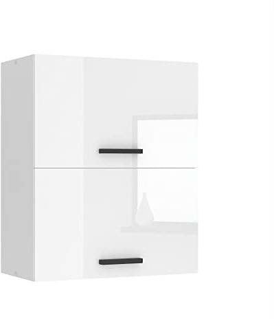 Belini Hängeschrank Küche SGP2 60 cm, mit 2 Türen, Weiß Hochglanz | Küchenschränke, Oberschrank, Küchenhängeschränke, Wandschrank Hängend