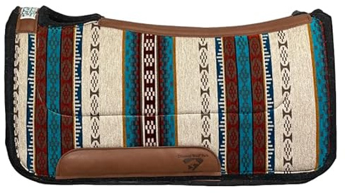 Diamond Wool Contoured Felt Ranch Western Saddle Pad for Horses 30x30-1/2 Thickness, Moonglade