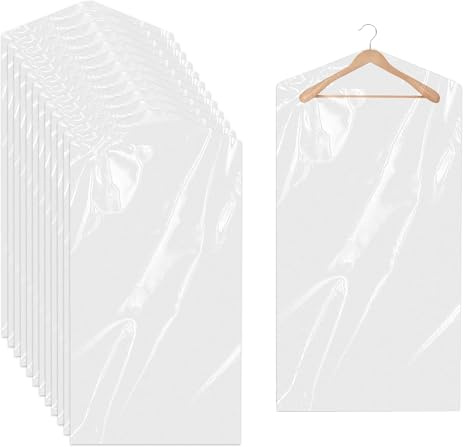 DOJA Barcelona | Bolsa de Ropa para Perchas | Pack 25 | Funda Transparente Portatrajes | Para Guardar en Armario y Mudanza