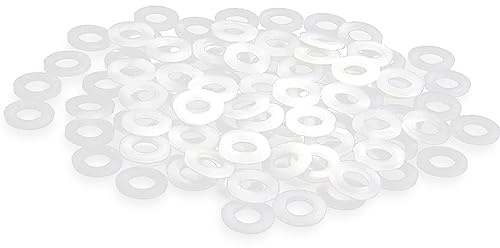 Arandelas de Nailon, 100 Unidades de Arandelas M6/M8, Espaciadoras de 1,5 mm, para Bricolaje de Motocicleta (M6-12 mm)