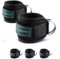 Fitgriff® Tobilleras Poleas Gym V3 (2 Piezas) - Correas Tobillo Gimnasio para Patadas Gluteos, Fitness - Accesorios de Ejercicio (Cyan)