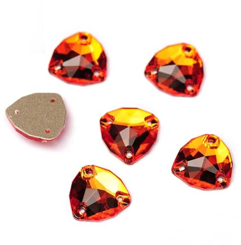 Trilliant genähte Steine, Glitzer-Strass, DIY, Nähkristalle, flache Rückseite, Glas-Strasssteine für Kleidung, Hyazinthe, 22 mm, 24 Stück