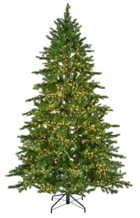 KLULK Albero Di Natale Con 5400 Luci Led Bormio 240 Cm Diametro 150 Cm | IP-44, Base A Croce, Sistema Ombrello, Ignifugo,12 Anni Di Garanzia