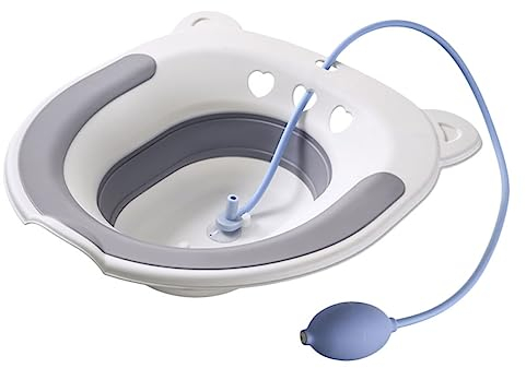 BCOATH Faltbarer Sitzbad Toiletteneinsatz Aus Langlebigem Pp Und Tpe Mit Überlaufloch Geruchlos Leicht Zu Reinigen Für Frauen Zur Intimhygiene Umweltfreundlich Und Strapazierfähig