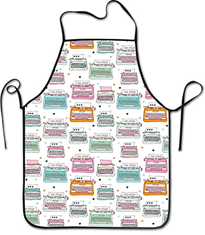 Verstellbare Schürze Alte Schreibmaschine Backschürze Personalisiert Malschürze Weich Grillschürzen Für Grillen Bbq