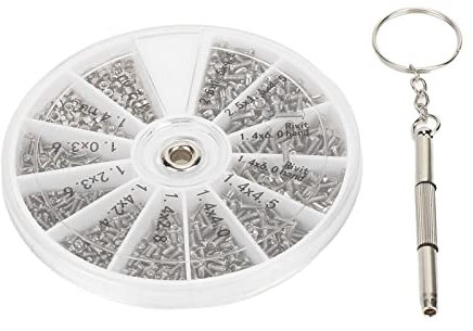 Glasögon Skruvar, Skruv För Glasögon 600st Klockglasögon Små Skruvmutter Skruv För Glasögon Reparation med Skruvmejsel M1M1.2 M1.4 M1.6 För Klockor, Glasögon, Elektronik