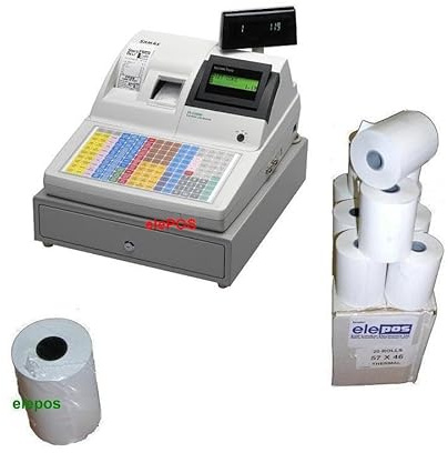 Thermal Rolls to Fit Sam4s ER-5200M, ER-5200 M, ER5200M, ER 5200M, ER-5200, ER5200 Cash Register (20 Rolls)