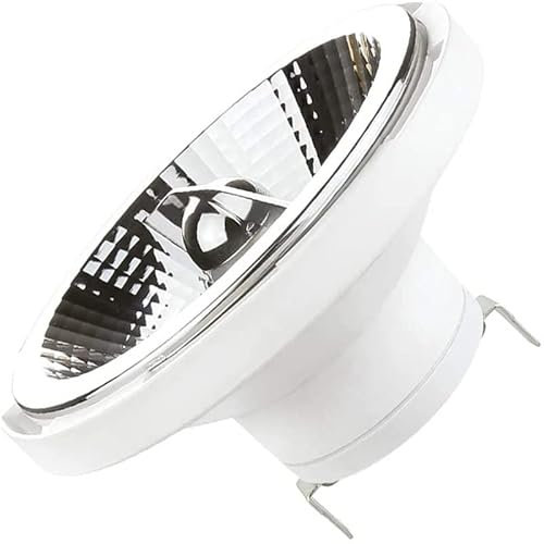 HHF Iluminación del hogar, Paquete de 5, foco LED Cob 12W AC220V AR111 G53/GU10, lámpara de carcasa de aluminio con atenuación, foco LED(Warm white,G53 12W)