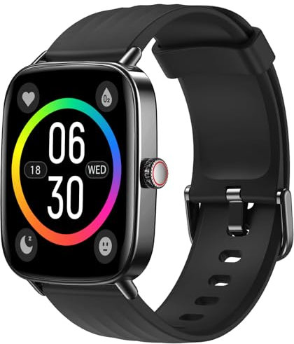 Anfyko Smartwatch Herren Damen, 1,85 Herren Uhr mit Telefonfunktion, Schrittzähler Uhr Damen mit IP68 Wasserdicht, Herzfrequenz SpO2 Schlafmonitor, 100+ Sportmodi, Smart Watch für Android iOS