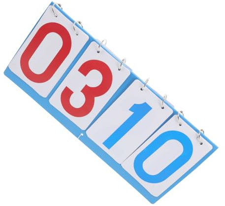 Kisangel Tragbare Klappanzeigetafel Für Sport Flip-scorekeeper Tischanzeigetafel Für Volleyball Und Tischtennis Aus Leichtem PVC-Material Manuell Ohne Batterien Stabil Und Einfach Zu Bedien
