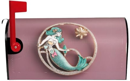 Mermaid Shape Accessory Print Unique Mailbox Covers,Spring Mailbox Decoration,For Spring,Summer,Easter