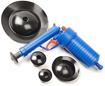 NUOBESTY Pompa a Stantuffo Sturalavandini Alta Pressione Blu Per Dragare Wc, Lavandini, Vasche Da Bagno e Scarichi, Strumento Professionale Per Sbloccare Tubazioni Rapidamente