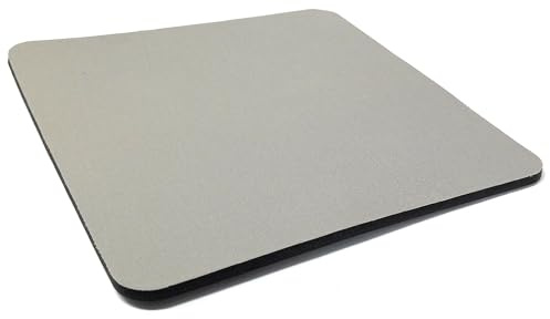 DRUT Alfombrilla de ratón para ratones ópticos, parte inferior antideslizante y revestimiento liso. Tamaño: 245 mm x 220 mm x 5,5 mm (gris)