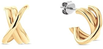 Tommy Hilfiger Jewelry Doppeltes Ketten-Armband oder Halskette für Damen, oder Ohrringe aus Edelstahl mit einem Nautischen Knoten – Erhältlich in Silber, Gold oder Bicolor