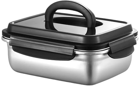 Contenitori ermetici in acciaio inox, contenitore ermetico di grande capacità, contenitore per frutta , robusto contenitore da cucina per la preparazione dei pasti, avanzi, organizzazione