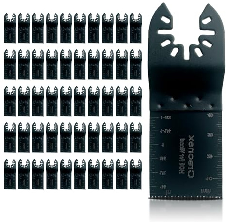 Creonex 50-Piece Oscillating Multi Tool Blades Set – Universal Quick Release Saw Blades for Wood, Metal, Plastic – Compatible with Dewalt, Bosch, Makita, Fein Multitools