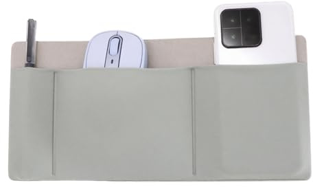 Kixolazr Supporto per disco rigido esterno, 3 tasche per la gestione dei cavi, autoadesivo, organizer esterno per penna, telefono, cavi, carte, casa, lavoro, viaggio