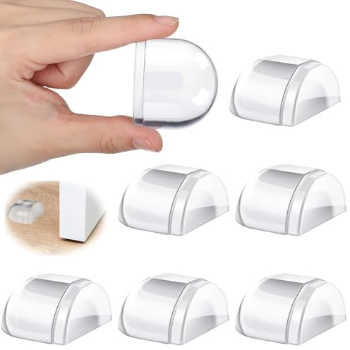 LuyoNova 6er Set Türstopper Boden zum Kleben,Transparente Selbstklebende | Wand,BodenTürstopper, für Alle Hartböden Geeignet,Tür Boden Wandpuffer zum Schutz von Wand und Möbel