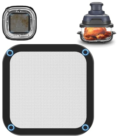 Edelstahl Spritzschutz für Ninja CRISPi, Feinmaschiger Fettspritzschutz Airfryer Zubehör Wiederverwendba für Ninja CRISPi FN101EUGY, FN101EUST und FN101EUSG