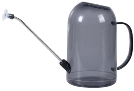 FashionCha Annaffiatoio da 2 Litri con Beccuccio Lungo 4,9x8 Pollici per Uso Interno Ed Esterno, Grigio Chiaro