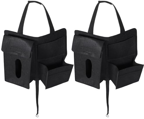 NUOBESTY 2 Stück Auto Rücksitz Organizer aus Filz Hängeaufbewahrungstasche für Rückbank Vielseitiger Auto Organizer für Handy Snacks und Flaschen