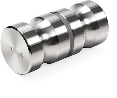 Poignée de porte de douche ronde en acier inoxydable massif et verre - Pièces de rechange pour cabine de douche, écran de baignoire (bilatéral)