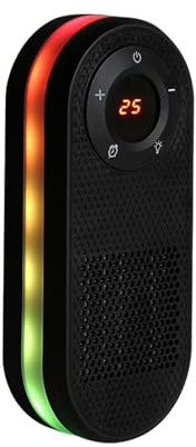 Nsaroche Calefactor Eléctrico Portátil con Pantalla Digital, Control de Temperatura Inteligente, Calefactor Cerámico PTC Bajo Consumo Luz Nocturna Y Temporizador Calentador Personal con Control Remoto