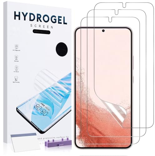 Coiwxmoi Films de Protection Ecran pour Samsung Galaxy S22 5G, 3 Pièces Film Hydrogel Transparent HD Souple en TPU Protecteur, Anti-Rayures, Sans Bulle protection d'écran