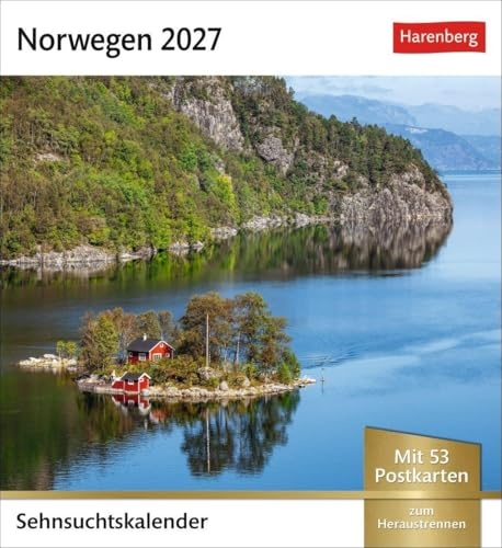 Norwegen Sehnsuchtskalender 2027 - Wochenkalender mit 53 Postkarten: Urlaubsträume in einem Tischkalender im Postkartenformat. Jede Woche neue ... in einen Foto-Kalender. Auch zum Aufhängen