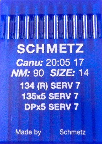 SCHMETZ 10 134 (R) SERV 7 Nähmaschine Nadeln Rundkolben (Industrie) Stärke 90/14