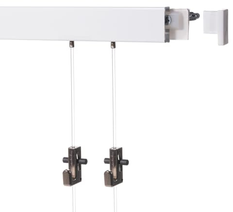 6 Meter (3 x 2m) SOFT-RAIL® Bilderschienen Set COMFORT (M), Weiß | versch. Längen und Farben