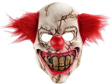 Lankater Halloween Clown Maske Mit Haaren Cosplay Props Kostüm-Partei-Maskerade-dekor