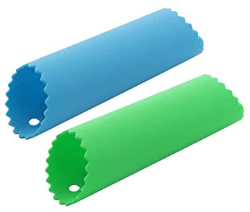 Silikon-Knoblauchschäler, Röhre, Hautentferner, Knoblauchroller, Peeling-Röhre für nützliche Küchenwerkzeuge (blau, grün)