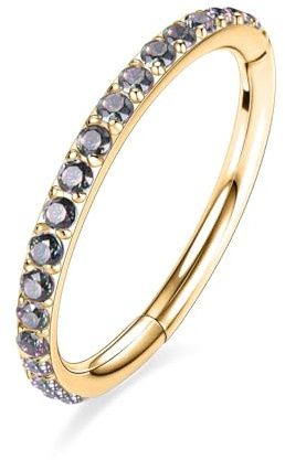Opal CZ Conch Hoop Ring Septum Schmuck Türkis Nahtloser Clicker Ring Daith Ohrringe Chirurgischer Stahl Turm Tragus Conch Piercing Schmuck Kleiner Hoop Ohrring Nasenring 20G 18G 16G 14G 12G