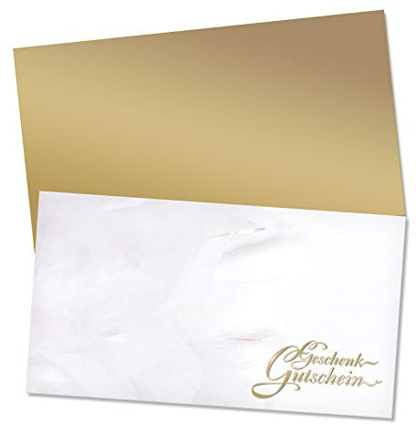 GESCHENKGUTSCHEINcom by POS-HAUER. Gutschein-Set. 50x Gutschein + Kuvert. Für Fußpflege blanko zum selber Ausfüllen.