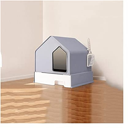 Caja de Arena para Gatos Caja de arena de gato totalmente cerrada Tipo de cajón gato grande gato gato inodoro a prueba de salpicaduras a prueba de salpicaduras Caja de arena desodorante gatito Daily N