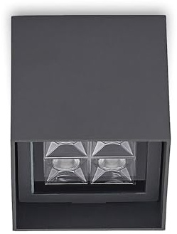 Lindby LED Deckenleuchten Eveta (Modern) in Schwarz aus Aluminium (1 flammig,) - Außenleuchte für Garten Terasse Balkon & Haus Deckenleuchte
