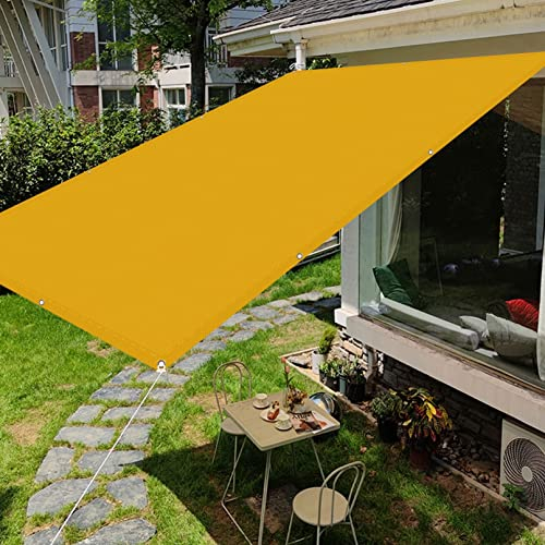 Sonnensegel Wasserdicht Rechteckig 1.8 x 3 m UV-Schutz Windschutz Balkonverkleidung Sichtschutz Leicht Und Haltbarkeit für Patio Hinterhof Rasengarten, Gelb