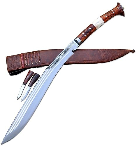 Authentisches nepalesisches Khukuri-Schwert – 45 cm Lange Klinge. Handgefertigtes Kukri-Messer – echtes funktionierendes Khukuri – Full Tang – handgeschmiedetes Kukri-Schwert