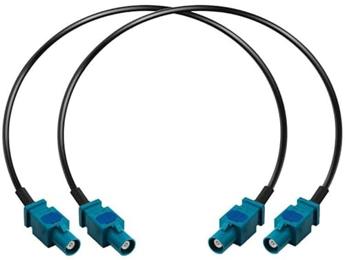 Fakra Z Kabel RG174 Fakra Z Stecker zu Fakra Z Stecker Auto Radio Verlängerungskabel Fahrzeug Antenne Verlängerungskabel Pigtail Auto Radio RF Koaxialkabel für DAB GPS Navigations Antenne 12inch 2PCS