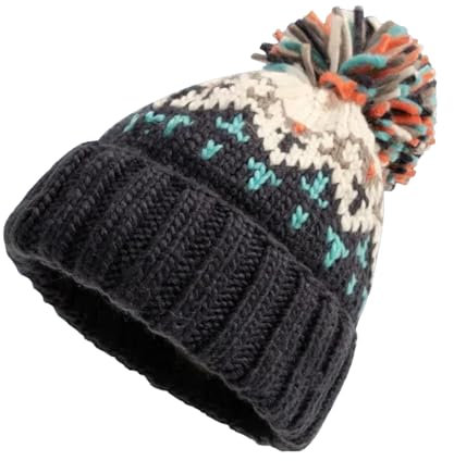 Lumiscent Wintermütze mit Bommel, Bunte Bommelmütze | Winter-Bommel-Beanie-Mütze | Weiche Mütze für den Außenbereich, warme Mütze, Schneemütze für Damen und Mädchen für kaltes Wetter, hält Kopf