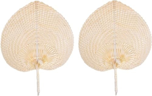 Campsie Natürliche Bastfächer | Handgefertigter Fächer Natürliche Sauna Fächer | Natürliche Bast Bambus Gesponnener Fan Im Chinesischen Stil | Handfächer Kühlventilator Für Gewebte Fan