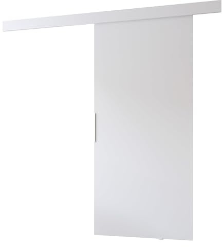 MINIO go for it - Schiebetür Komplettset CLEAN A, 96 cm Breit, Schiebetüren, Wandmontage, Schiebetürsystem, Zimmertüren - Weiss Matt