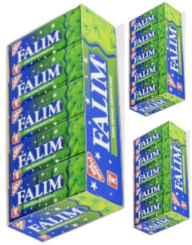 Falım Zuckerfreier Kaugummi mit Minzgeschmack, 5er-Pack à 20 Stück 160 Gramm x 3 Karton (Insgesamt 300 Stück) mit Pufai Grocery
